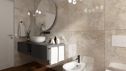 Bagno in stile contemporaneo di 7 di Nicoletta Russo Interior Designer