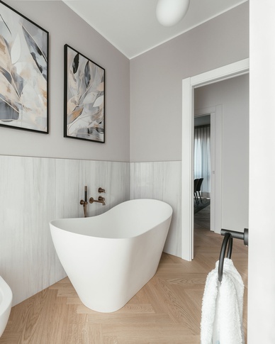 Bagno in stile classico di 6 di Annalisa Carli Architetto