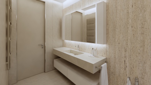 Bagno in stile contemporaneo di 8 di Studio Gaetano Riccardelli