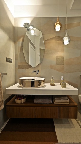 Bagno in stile contemporaneo di 1 di Progetto Ristrutturare srl