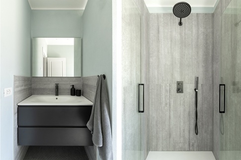 Bagno di Servizio in stile retrò di 4 di Rachele Biancalani Studio