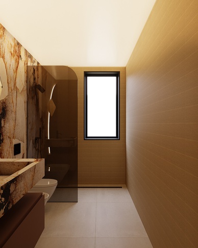 Bagno in stile moderno di 13 di Gesualdo interiors