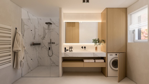 Bagno in stile contemporaneo di 8 di 1507 Interior studio