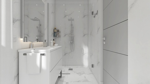 Bagno in stile contemporaneo di 5 di Nicoletta Russo Interior Designer