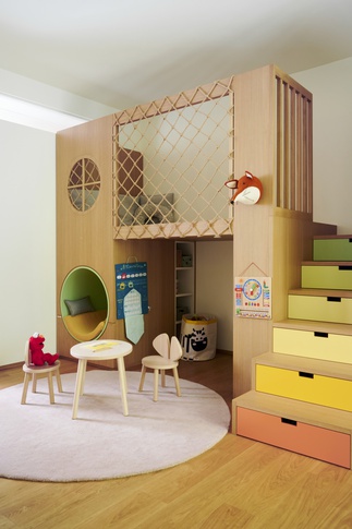 Cameretta Bambini in stile contemporaneo di 40 di NOMADE ARCHITETTURA Cameretta Bambini in stile contemporaneo di 40 di NOMADE ARCHITETTURA