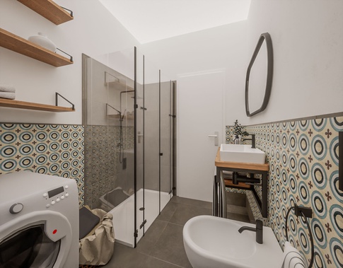 Bagno in stile moderno di 4 di Caterina Scamardella Architetto