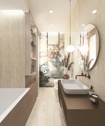 Bagno in stile contemporaneo di 5 di Alessandra Avagnano Architetto