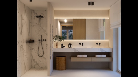 Bagno in stile contemporaneo di 7 di 1507 Interior studio