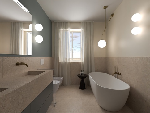 Bagno in stile contemporaneo di 10 di EasyRelooking srls