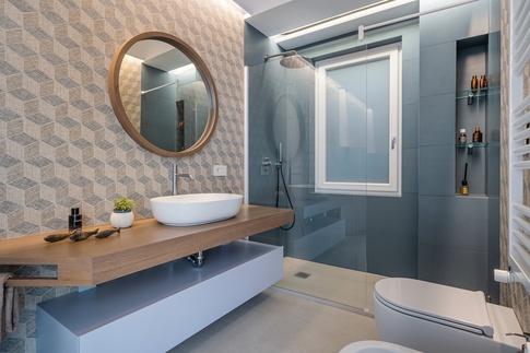 Bagno in stile moderno di 10 di VALENTINA AUTIERO    architecture │ interiors │ design projects