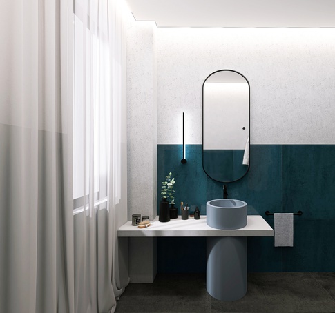 Bagno in stile contemporaneo di 8 di VIFRA Architettura & Design