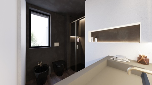 Bagno in stile moderno di 5 di SCA Studio