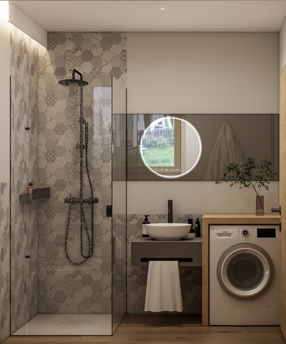 Bagno in stile contemporaneo di 5 di 1507 Interior studio