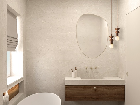 Bagno in stile contemporaneo di 4 di studio niiad