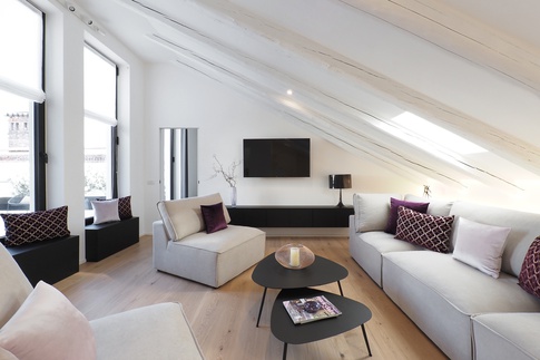 Soggiorno in stile moderno di 40 di Desearq studio - architettura e interior design Soggiorno in stile moderno di 40 di Desearq studio - architettura e interior design