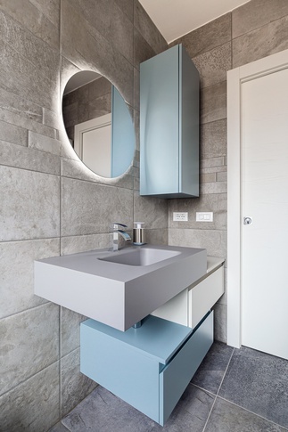 Bagno in stile contemporaneo di 6 di AD Design