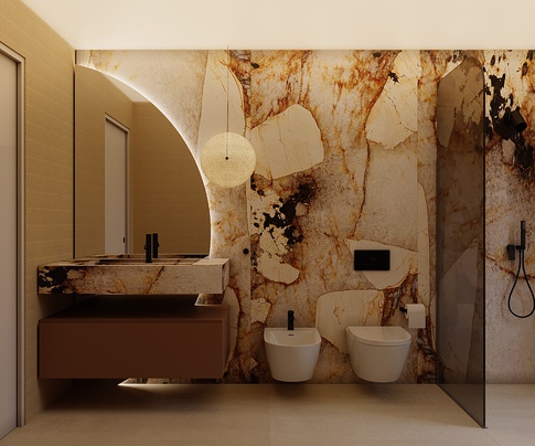 Bagno in stile moderno di 13 di Gesualdo interiors