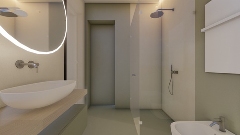 Bagno in stile contemporaneo di 4 di areadieci