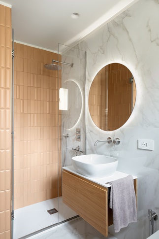 Bagno in stile eclettico di 5 di Colandrea Bausano Architetti