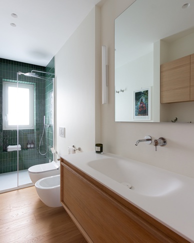 Bagno in stile japandi di 5 di Ilaria Errigo Interior Design