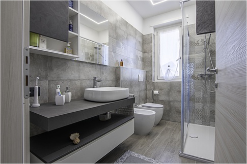 Bagno in stile contemporaneo di 4 di Chiara Colucci Interior Designer