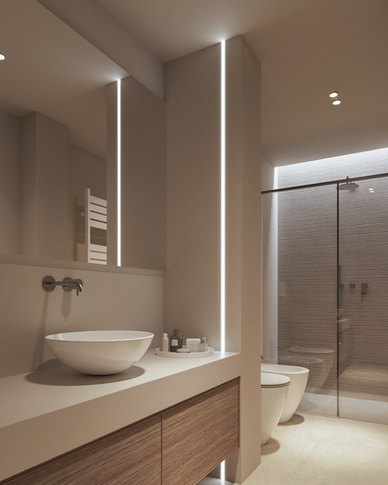 Bagno in stile moderno di 5 di doppiozero interior