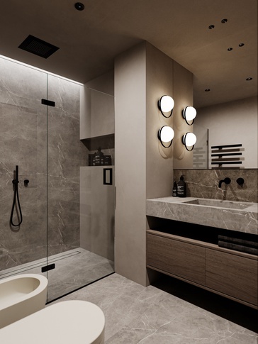 Bagno in stile moderno di 5 di doppiozero interior