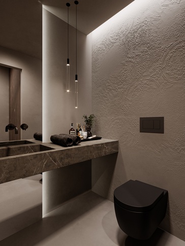 Bagno di Servizio in stile moderno di 4 di doppiozero interior