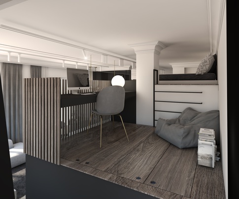 Studio in stile contemporaneo di 4 di kkarchitecture Studio in stile contemporaneo di 4 di kkarchitecture