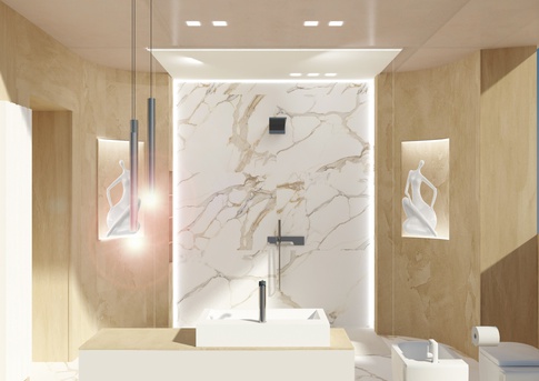 Bagno in stile contemporaneo di 6 di Stefano Bergami studio interior design