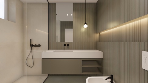 Bagno in stile contemporaneo di 5 di areadieci