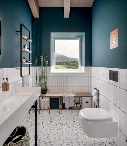 Bagno in stile moderno di 8 di Caterina Scamardella Architetto