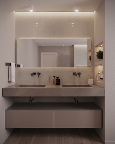 Bagno in stile moderno di 12 di Doppionodo Interior