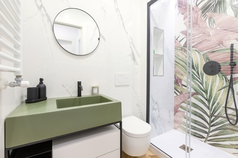 Bagno di Servizio in stile contemporaneo di 2 di Studio Nakse