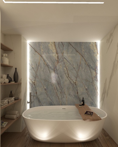 Bagno in stile contemporaneo di 12 di Francesca Boglio Architetto