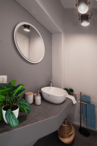 Bagno in stile contemporaneo di 6 di architetto Caterina Martini