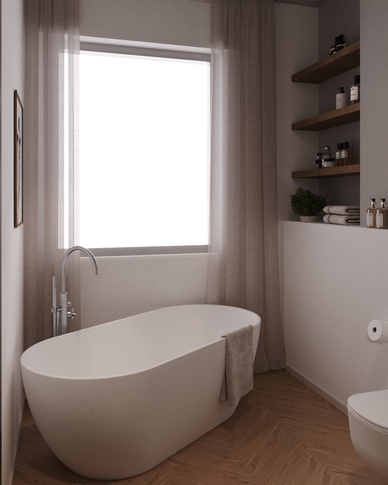 Bagno in stile moderno di 9 di Doppionodo Interior