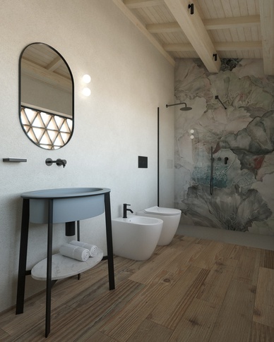 Bagno in stile moderno di 6 di doppiozero interior