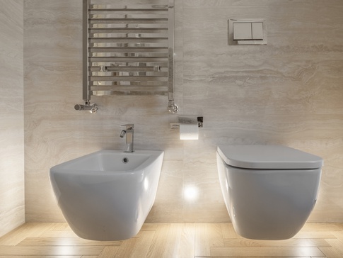 Bagno in stile moderno di 5 di Pamela Camposano Studio