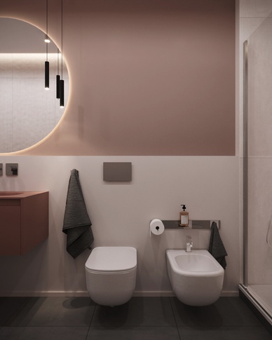 Bagno in stile contemporaneo di 5 di Doppionodo Interior