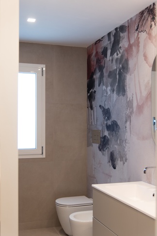 Bagno in stile contemporaneo di 12 di ValentinaZoccoArchitetto