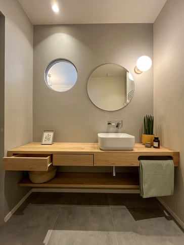 Bagno di Servizio in stile contemporaneo di 3 di Gambino Flamini | architetti