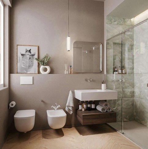 Bagno in stile moderno di 5 di Doppionodo Interior