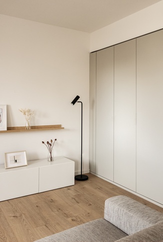 Open Space in stile minimal di 46 di Cristina Massimino Architetto