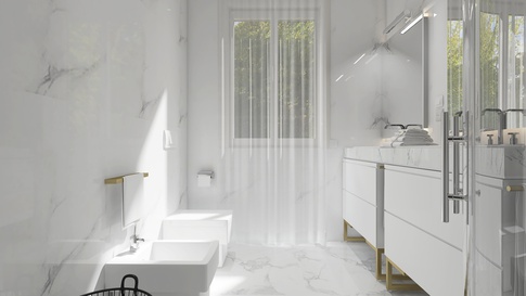 Bagno in stile contemporaneo di 6 di Nicoletta Russo Interior Designer