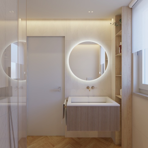 Bagno di Servizio in stile contemporaneo di 3 di SG Architetti