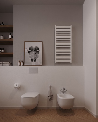 Bagno in stile moderno di 9 di Doppionodo Interior