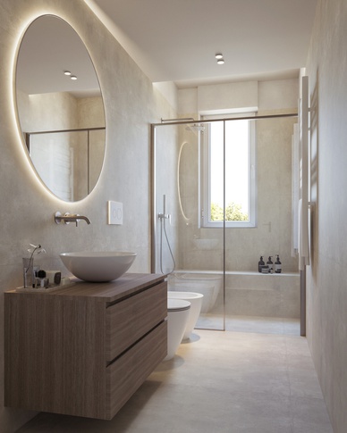 Bagno in stile moderno di 5 di doppiozero interior