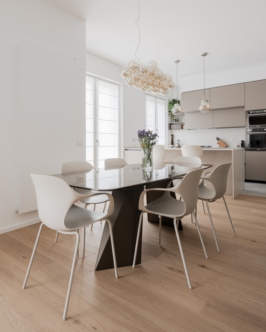 Open Space in stile naturale di 45 di Annalisa Carli Architetto Open Space in stile naturale di 45 di Annalisa Carli Architetto