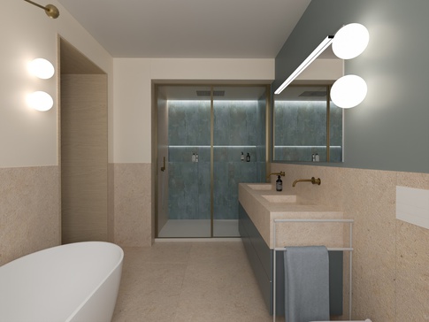 Bagno in stile contemporaneo di 10 di EasyRelooking srls